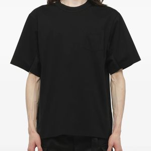 Sacai Black Suiting Panelled Jersey T-Shirt for men
