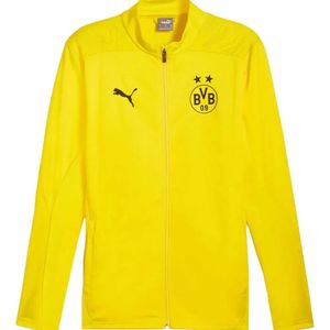 PUMA Yellow Borussia Dortmund Zip Sweatshirt for men