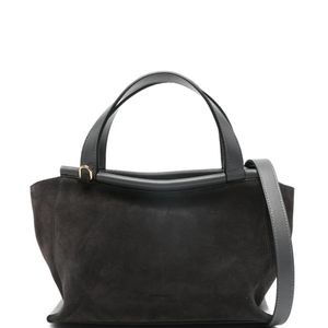 Wandler Black Ida Suede Top Handle Tote Bag