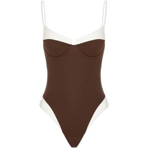 Noire Swimwear Brown Celine Swimsuit