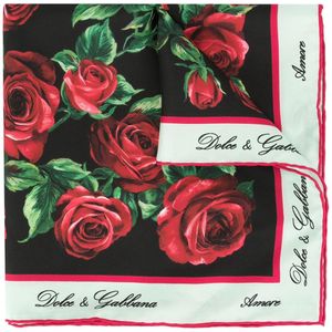 Dolce & Gabbana ローズプリント スカーフ