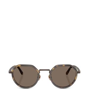 Giorgio Armani Grey Geometric-Frame Sunglasses for men