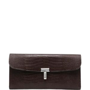Totême Brown T-Lock-Fastening Wallet