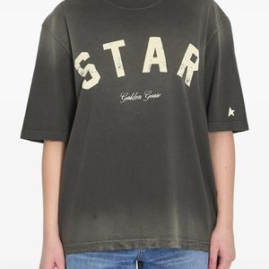 Golden Goose Deluxe Brand Grey Star-Appliqué Jersey T-Shirt