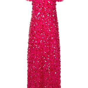 Carolina Herrera スパンコール ドレス ピンク