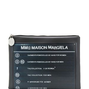 MM6 by Maison Martin Margiela ロゴ クラッチバッグ ブラック