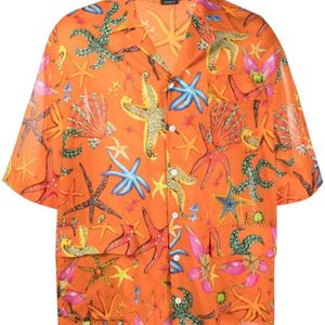 Versace Hemd mit Trésor de la Mer-Print in Orange für Herren