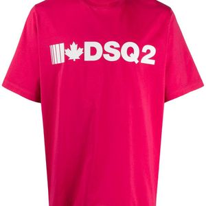 メンズ DSquared² ロゴ Tシャツ ピンク