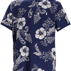 Polo Ralph Lauren Blue Floral-Print Polo Shirt for men