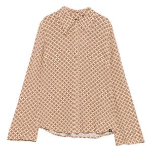 Superdry Natural Flared-Sleeve Patterned Blouse
