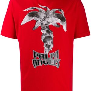 メンズ Palm Angels パームツリー Tシャツ レッド