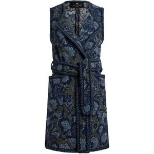 Etro Blue Long Waistcoat