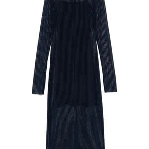 Givenchy Blue Polka-Dot Mesh Midi Dress