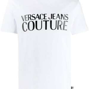 メンズ Versace Jeans コントラストロゴ Tシャツ ホワイト