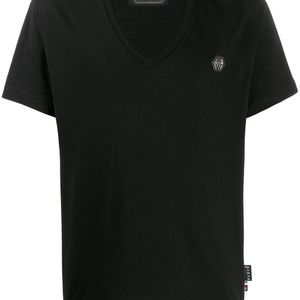 メンズ Philipp Plein Vネック Tシャツ ブラック