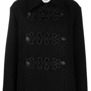 Ports 1961 Black Long Sleeve Double Breasted Coat