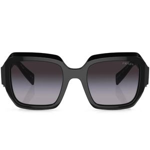 Prada Black Logo-Print Oversize-Frame Sunglasses