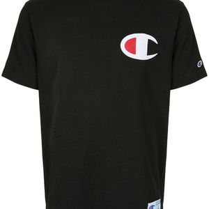 メンズ Champion ロゴ Tシャツ ブラック