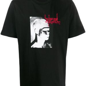 メンズ DIESEL T-just グラフィック Tシャツ ブラック