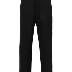 Drole de Monsieur Black Logo-Embroidered Trousers for men