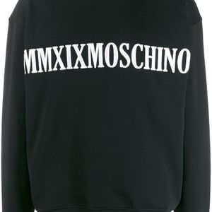 メンズ Moschino ロゴ スウェットシャツ ブラック