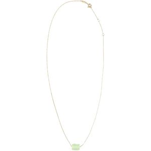 Aliita White Deco Cilindro Chrysoprase Cylinder Necklace