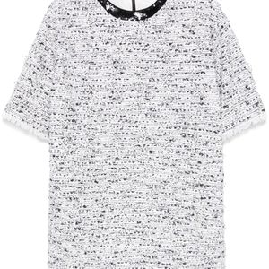 Balmain White Tweed Top