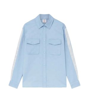 Casablanca Blue Patch-Pocket Stripe Shirt