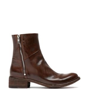 Officine Creative Brown Lison Zip Leather Boots