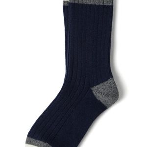 Brunello Cucinelli Blue Cashmere Socks for men