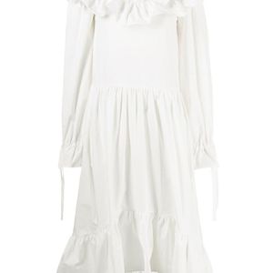 MSGM ラッフル ドレス ホワイト