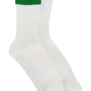 Valentino Stripe Detail Socks in het Wit