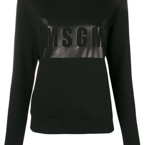MSGM ロゴ スウェットシャツ ブラック