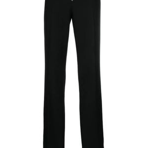 Stella McCartney Black Low-Rise Wool Slim Trousers