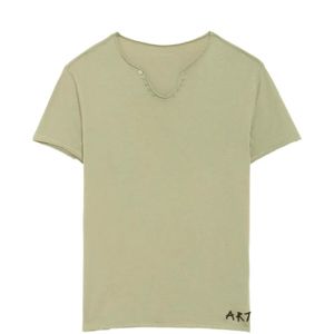Zadig & Voltaire Green T-Shirt Monastir Henley for men