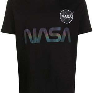 メンズ Alpha Industries Nasa プリント Tシャツ ブラック