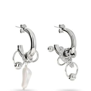 Justine Clenquet White Danielle Pearl-Embellished Earrings