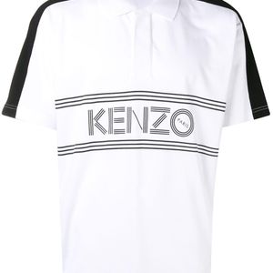 メンズ KENZO ロゴプリント ポロシャツ ホワイト