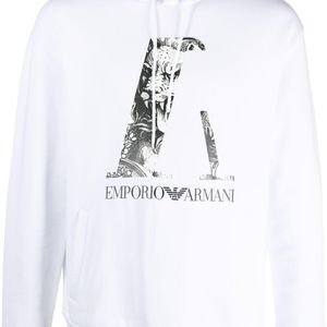 メンズ Emporio Armani ロゴ パーカー ホワイト