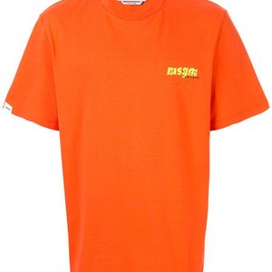メンズ MSGM ロゴ Tシャツ オレンジ