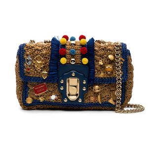 Borsa a spalla 'Lucia' di Dolce & Gabbana in Blu