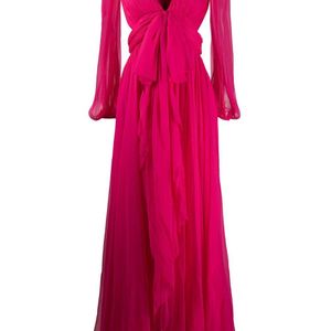 Alexander McQueen リボン イブニングドレス ピンク