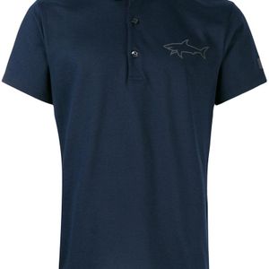 メンズ Paul & Shark ロゴ ポロシャツ ブルー