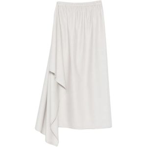 Dusan White Ruffle-Detail Skirt