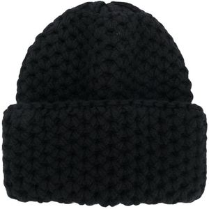 Inverni Black Chunky Knit Hat