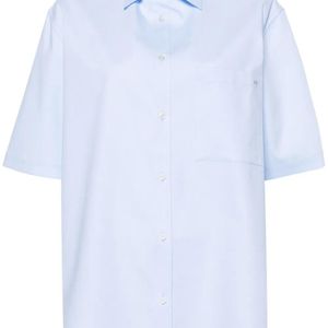 DARKPARK White Straight-Point Collar Cotton Shirt