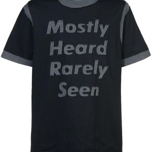 メンズ Mostly Heard Rarely Seen ロゴパッチ Tシャツ ブラック