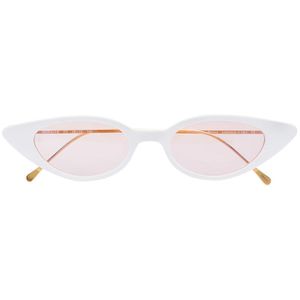 Illesteva White Marianne Cat Eye Acetate Sunglasses