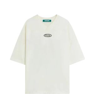 Barrow White V-Neck Graphic T-Shirt for men