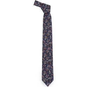 Lardini Blue Paisley-Print Silk Tie for men